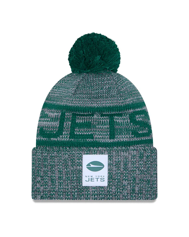 New Era Men's NFL New York Jets Sideline '25 Sport Pom Knit Toque