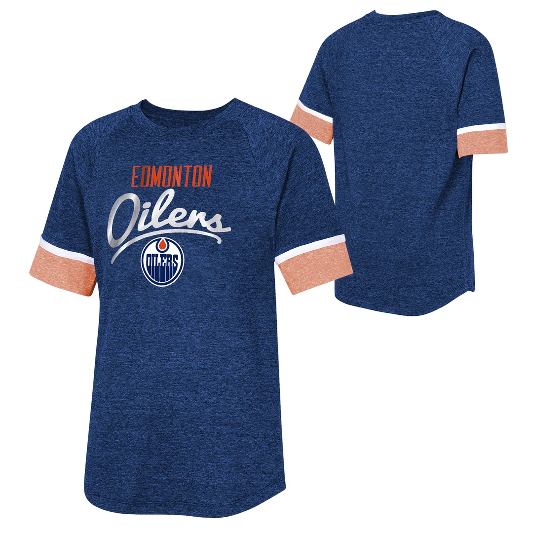 NHL Branded Girl's Edmonton Oilers Conqueress T-Shirt - Image 3