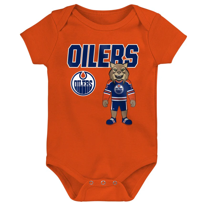 NHL Branded Infant Edmonton Oilers Littlest Player 3-Pack Creeper Set - Image 2