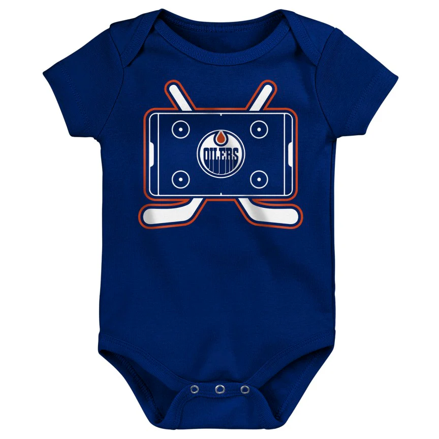 NHL Branded Infant Edmonton Oilers Littlest Player 3-Pack Creeper Set - Image 3