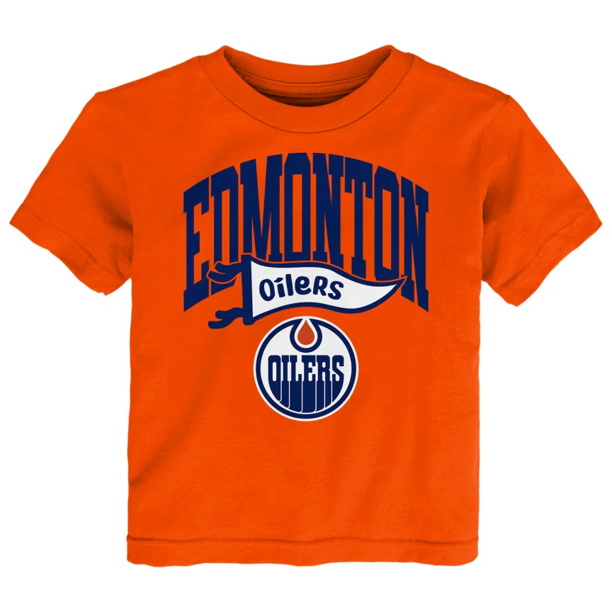 NHL Branded Toddler Edmonton Oilers Wavy T-Shirt