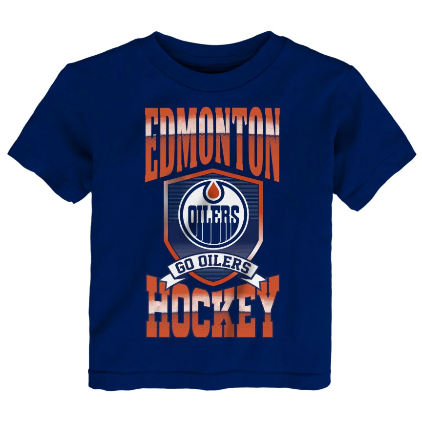 NHL Branded Youth Edmonton Oilers Big Shield T-Shirt