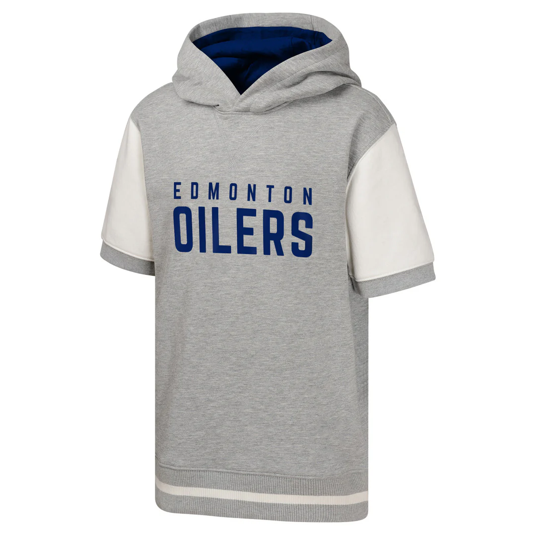 NHL Branded Youth Edmonton Oilers Line-Up Short Sleeve Hoodie