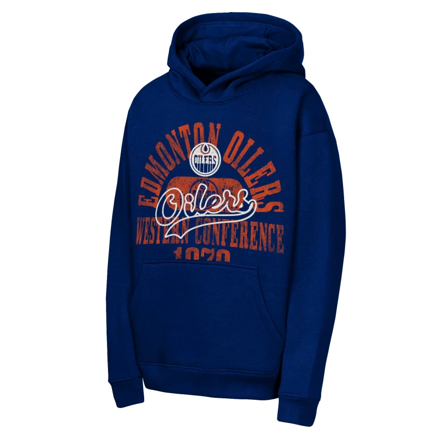 NHL Branded Youth Edmonton Oilers Sweep Fleece Hoodie