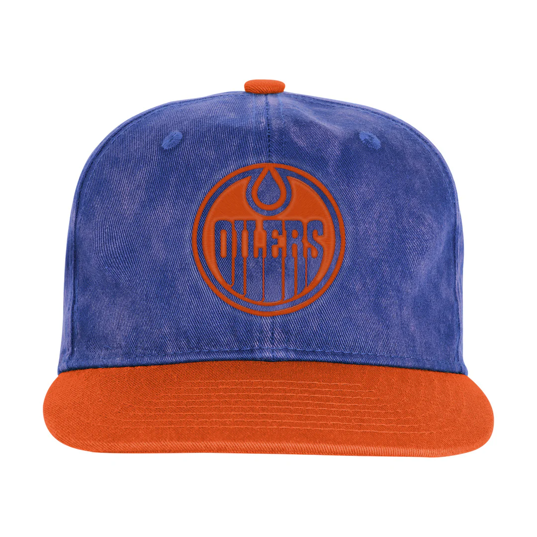 NHL Branded Youth Edmonton Oilers True Retro Snapback Hat - Image 2