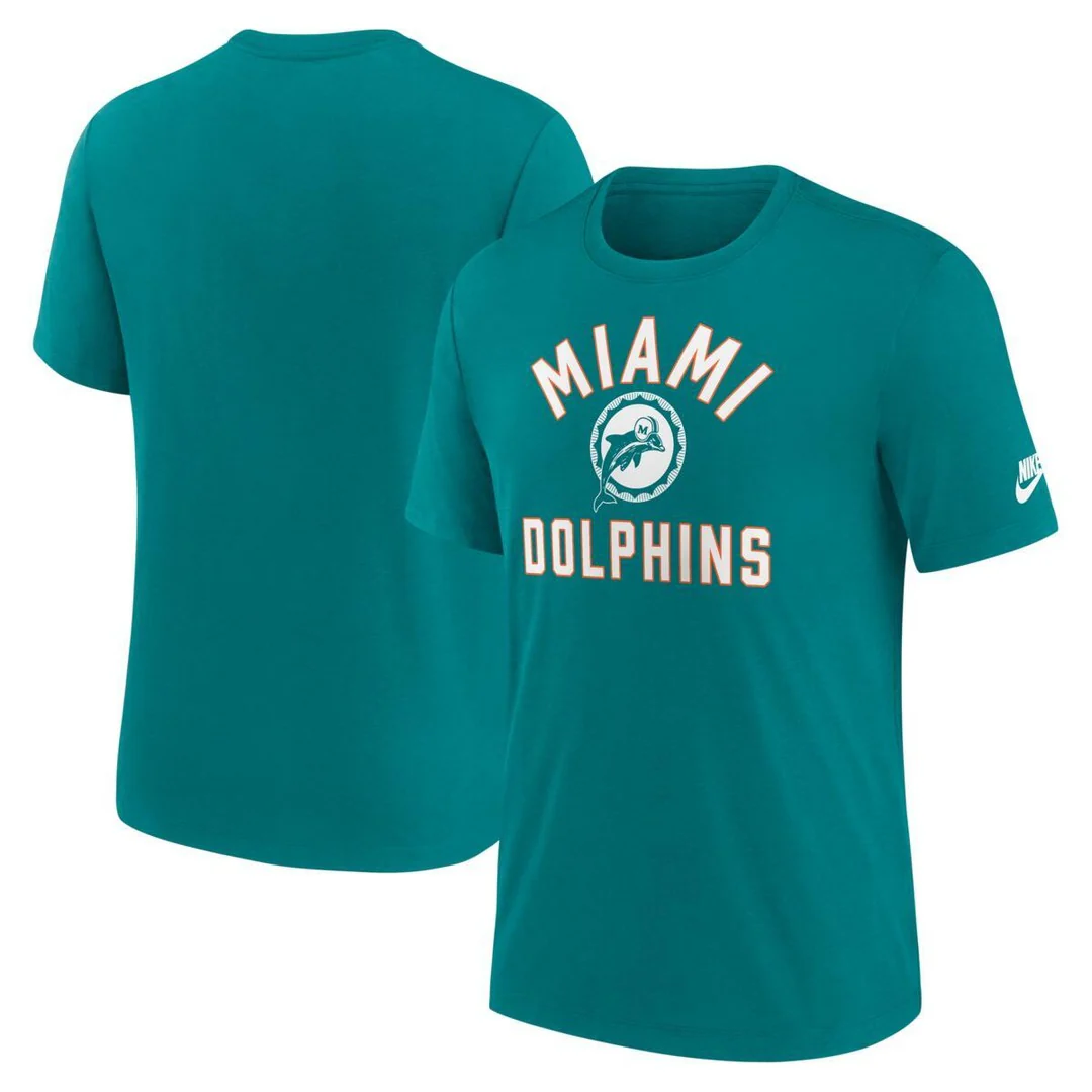 Nike Men's NFL Miami Dolphins Rewind Tri-Blend T-Shirt - Image 3