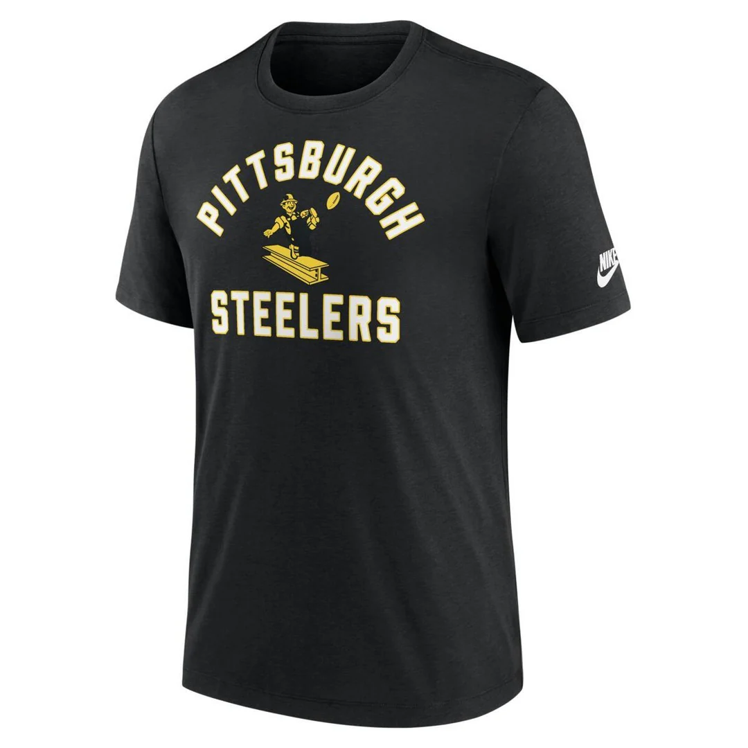 Nike Men's NFL Pittsburgh Steelers Rewind Tri-Blend T-Shirt