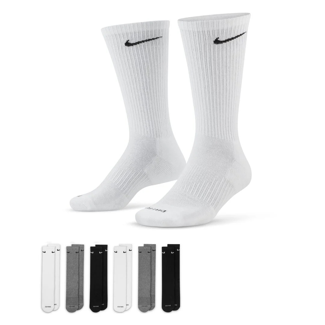 Nike Senior Everyday Plus Training Crew Socks 6-Pack
