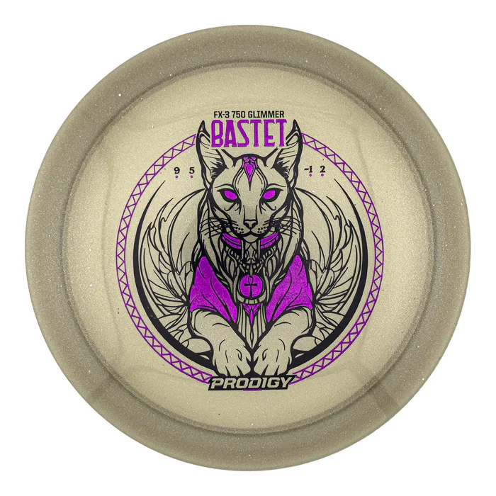 Prodigy FX-3 750 Glimmer Plastic Bastet Stamp Fairway Driver Golf Disc - Image 4
