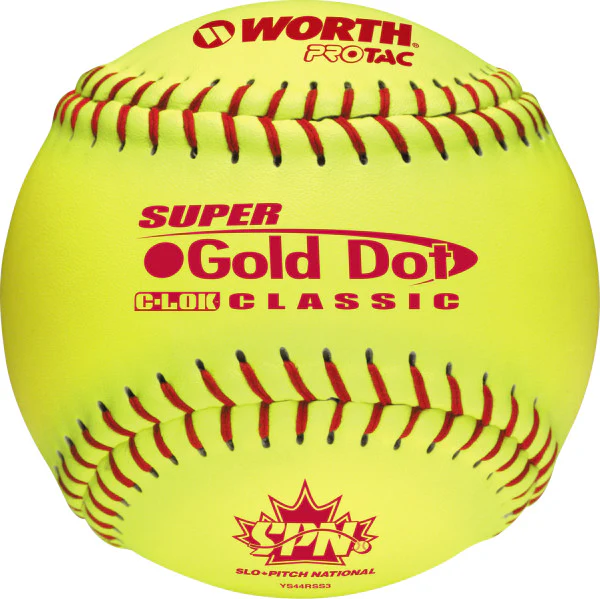 Rawlings 12" SPN Super Gold Dot YS44RSS3 Optic Softball-Dozen