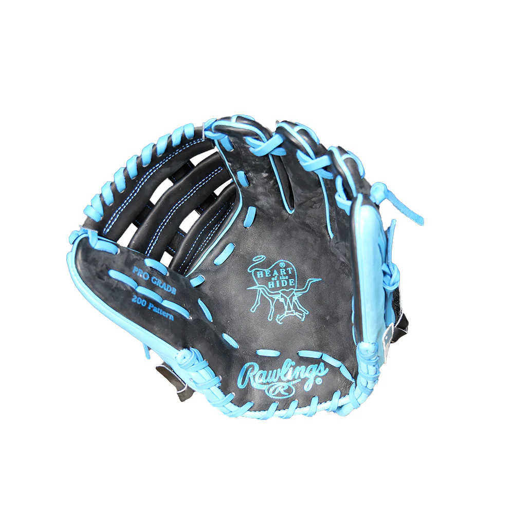 Rawlings Heart of the Hide PRO204 Black/Blue United Exclusive Custom Baseball Glove - Image 2