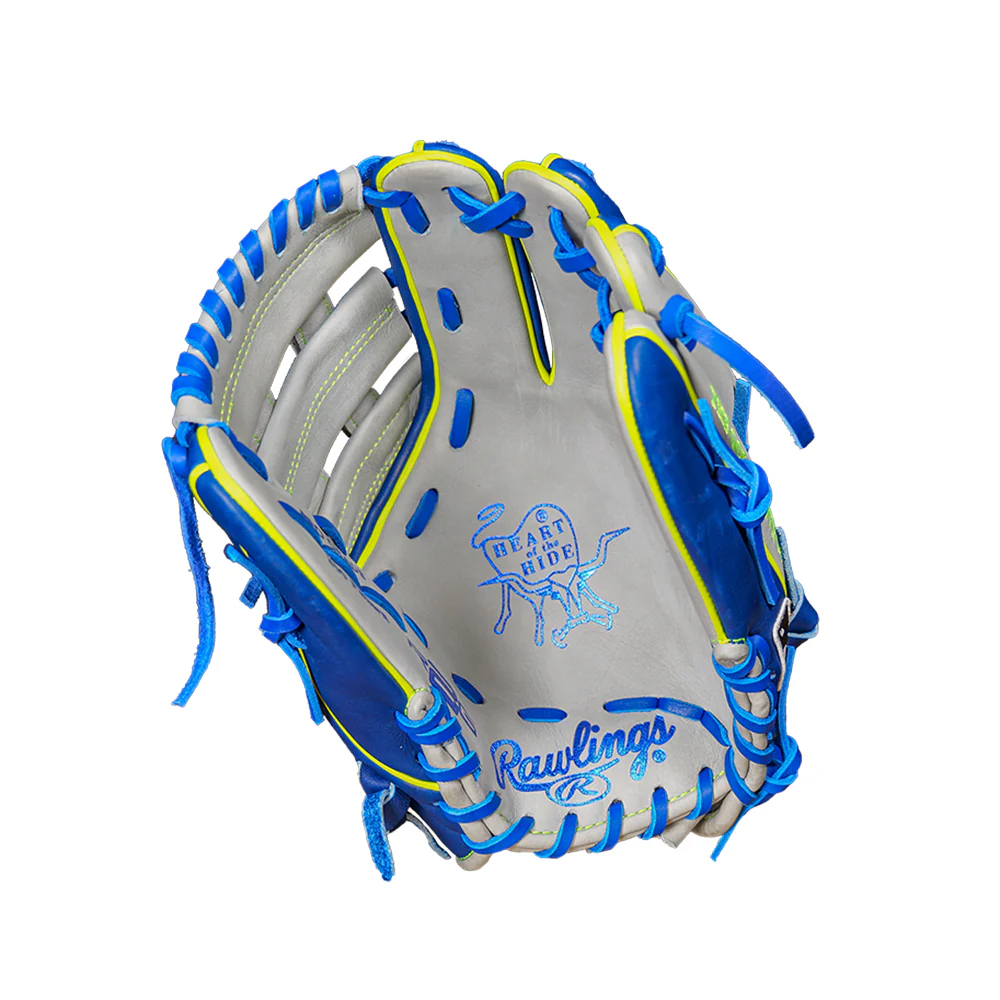 Rawlings Heart of the Hide PRO204 Grey/Royal United Exclusive Custom Baseball Glove - Image 2