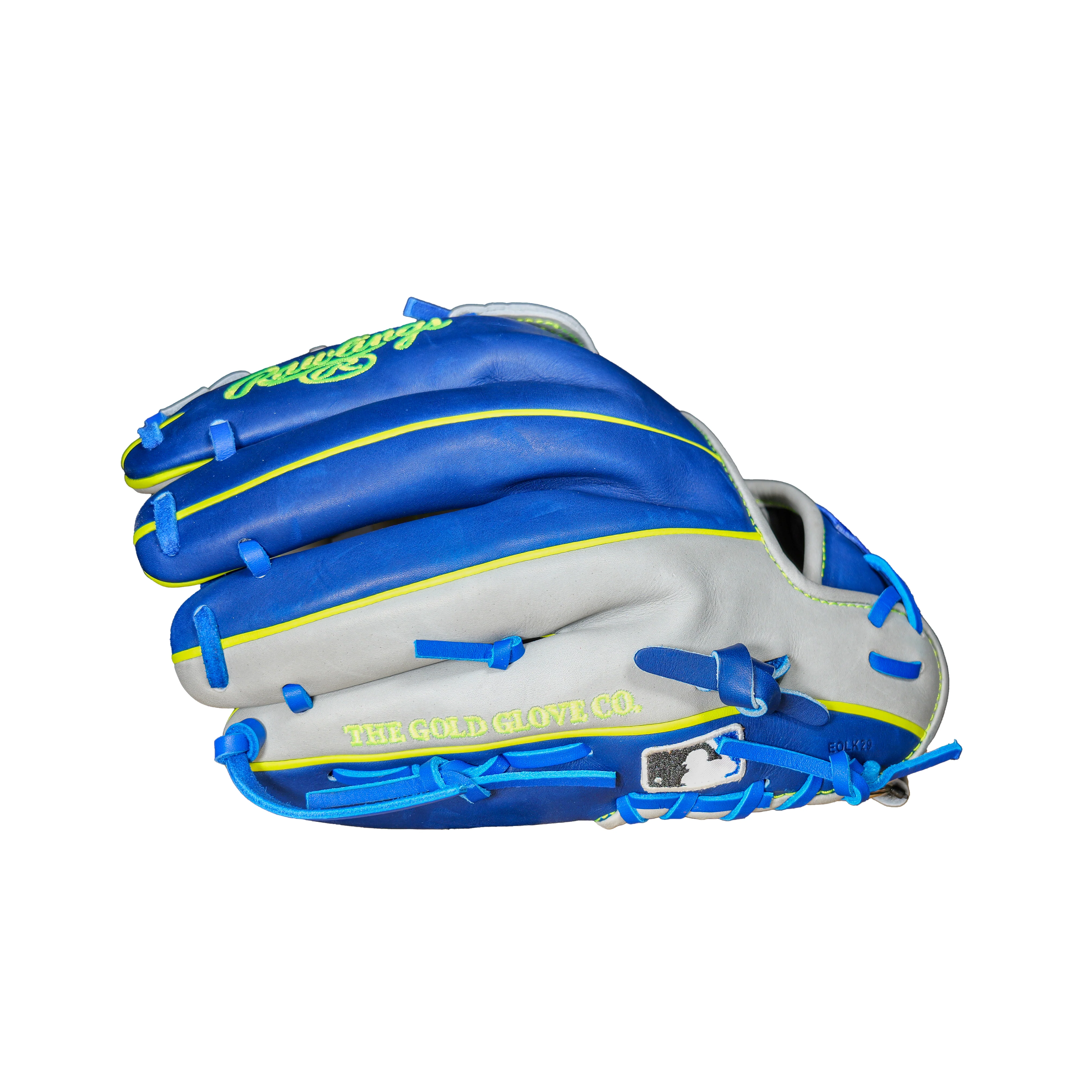 Rawlings Heart of the Hide PRO204 Grey/Royal United Exclusive Custom Baseball Glove - Image 3