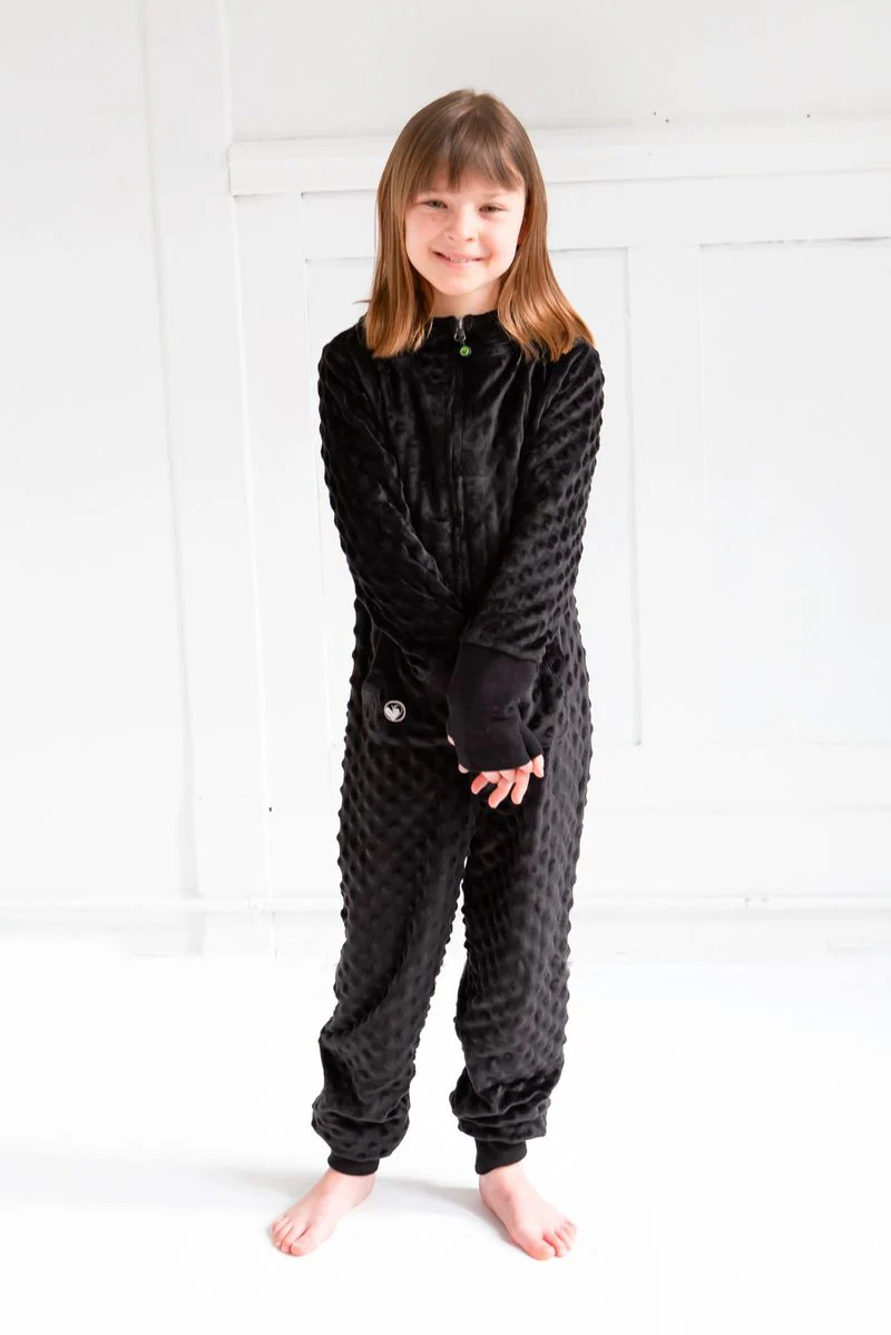 Limeapple Girl's 690-BK Minky Bubble Figure Skating Onesie