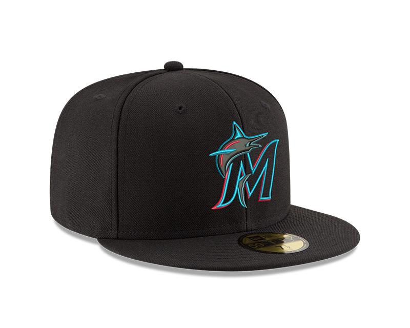 New Era Men's MLB Miami Marlins Authentic Collection 59FIFTY Home Fitted Hat - Image 2