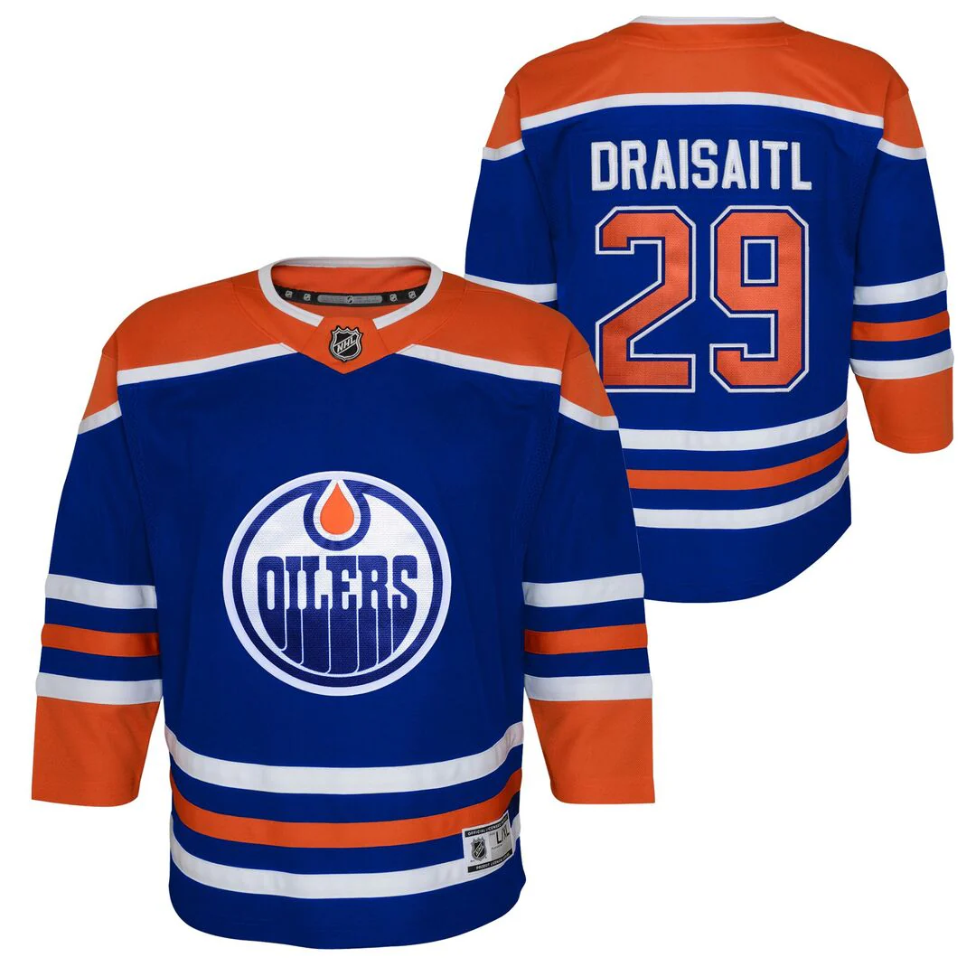 NHL Branded Child Edmonton Oilers Leon Draisaitl Home Jersey - Image 3