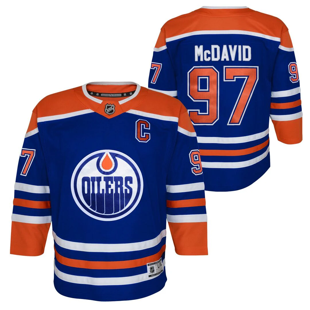 NHL Branded Youth Edmonton Oilers Connor McDavid Home Jersey - Image 3