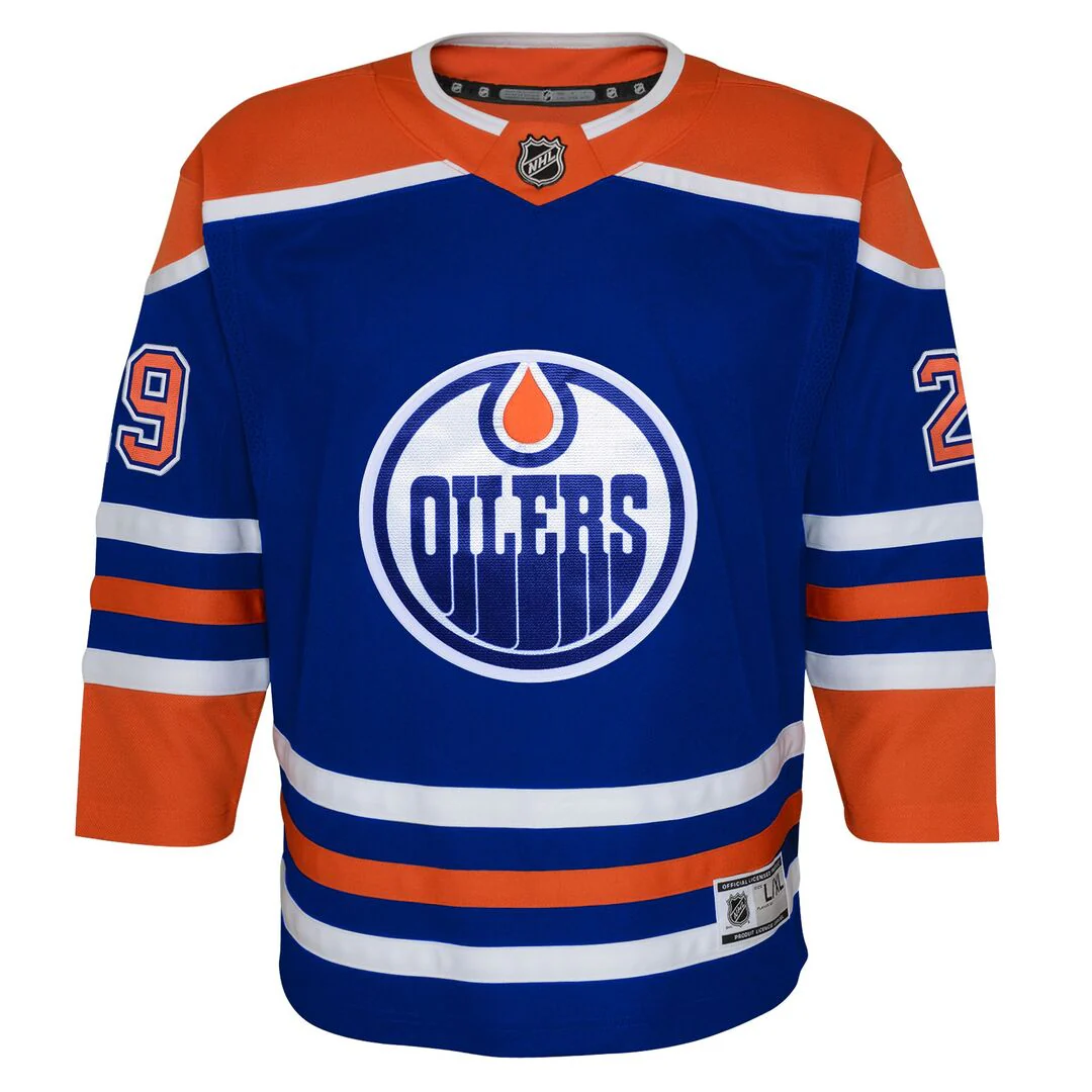 NHL Branded Youth Edmonton Oilers Leon Draisaitl Home Jersey - Image 2