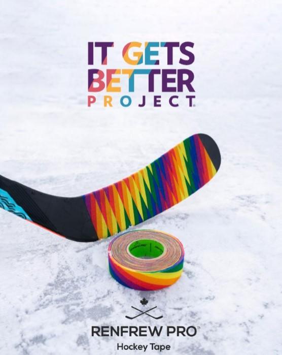 Renfrew Pro Rainbow Pride Cloth Hockey Stick Tape