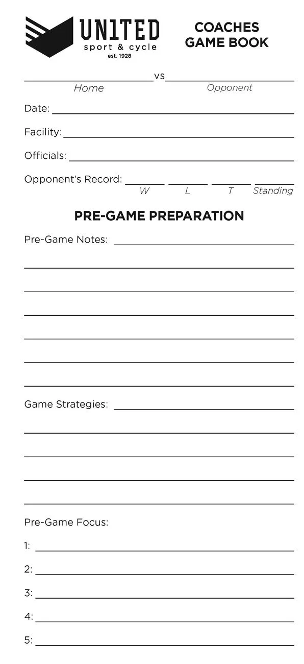United Sport Game Plan Booklet - Image 2