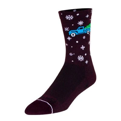 SockGuy Haulidays 6" Wool Crew Bike Sock - Image 2