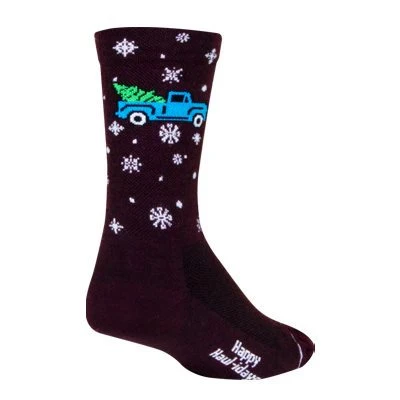 SockGuy Haulidays 6" Wool Crew Bike Sock - Image 3