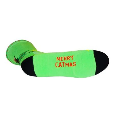 SockGuy Merry Catmas 6" Crew Bike Sock - Image 2
