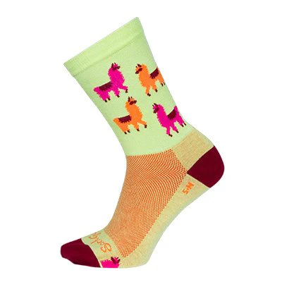 SockGuy Mo'Llamas 6" Crew Bike Sock - Image 2