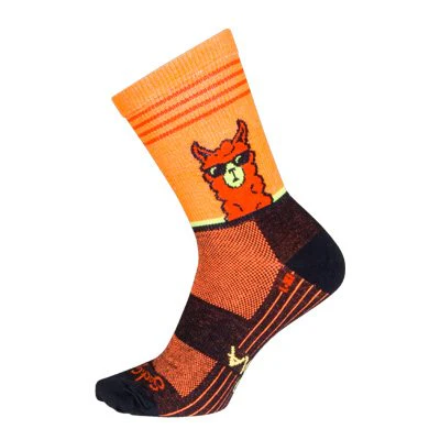 SockGuy No Drama LLama 6" Crew Bike Sock - Image 2