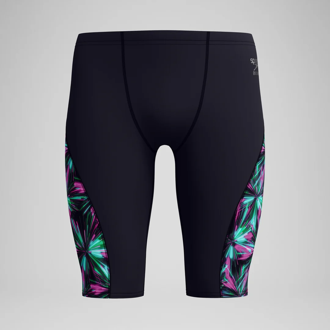 Speedo Men's Printed Side Spliced Swim Jammer
