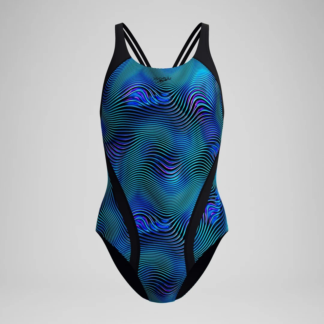 Speedo Women's Print Quantum Splice One Piece Swimsuit