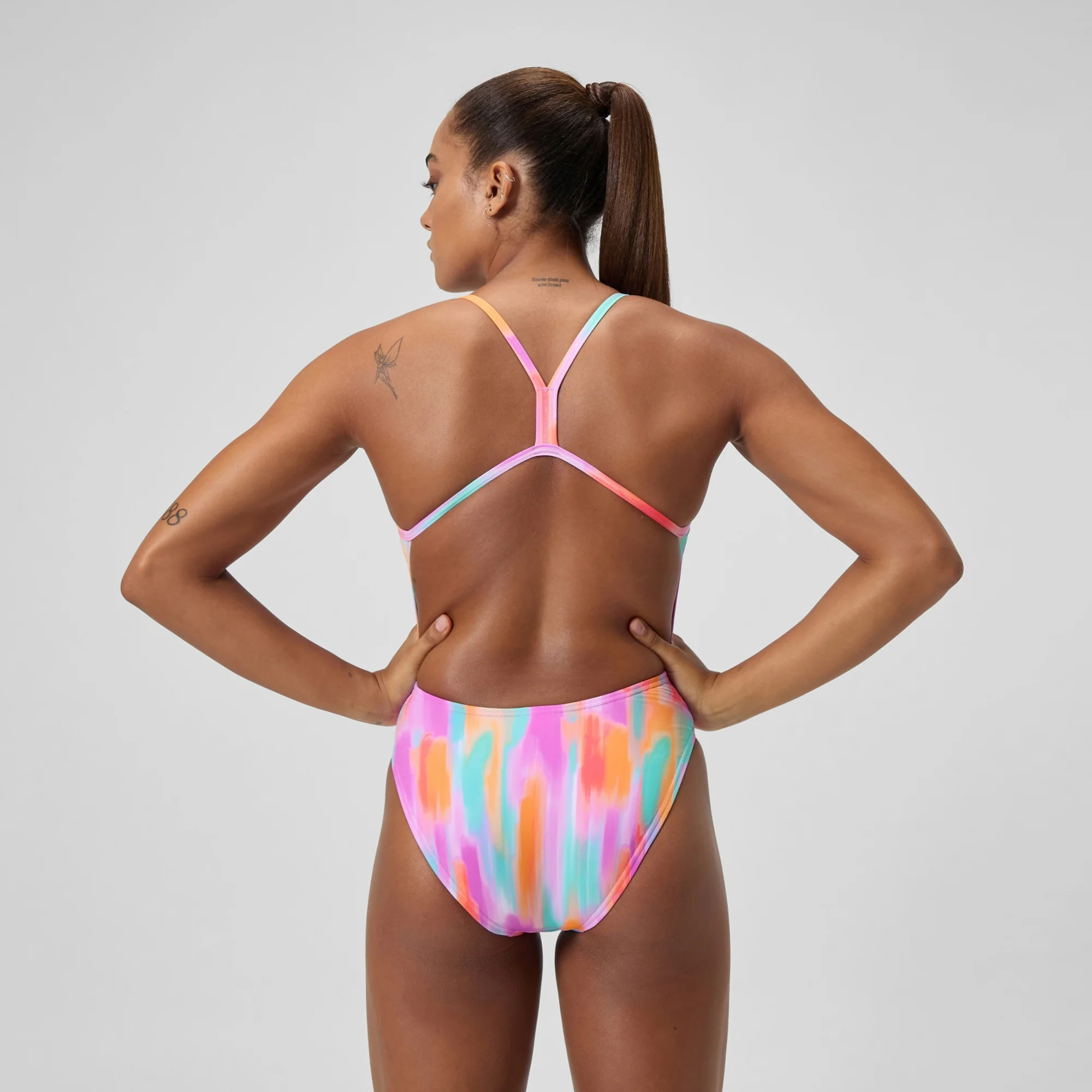 Speedo Women's Printed V-Back One Piece Swimsuit - Image 2
