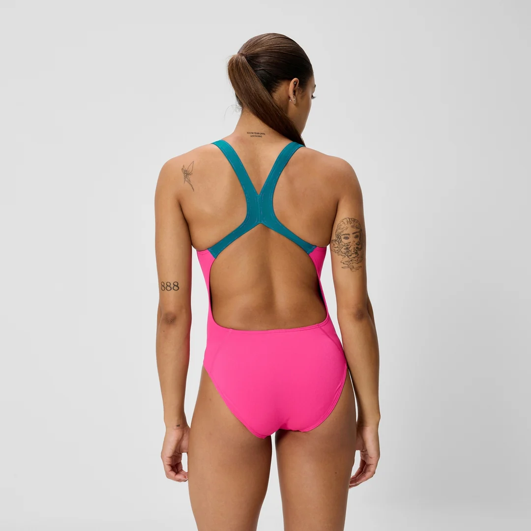 Speedo Women's Solid Powerback Once Piece Swimsuit - Image 3