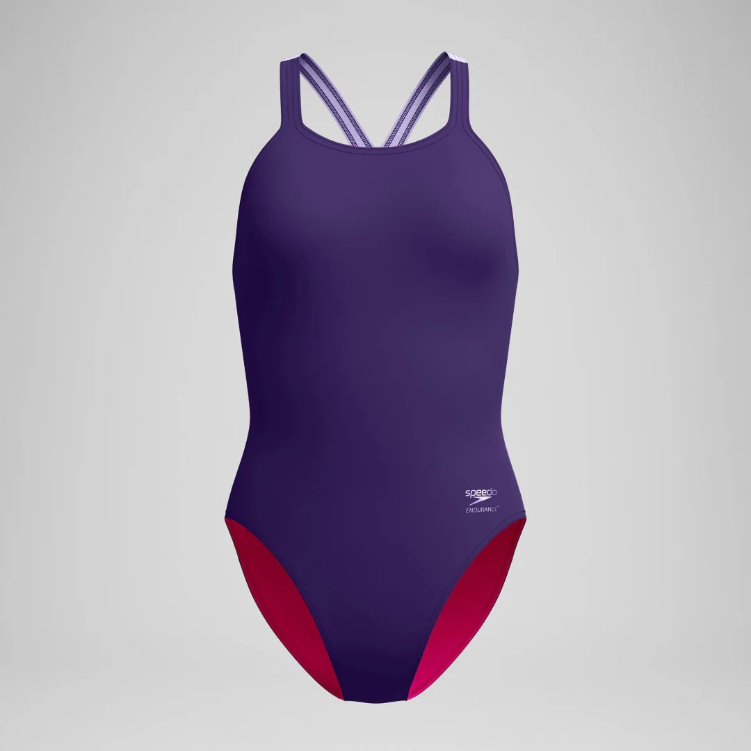 Speedo Women's Solid Powerback Once Piece Swimsuit - Image 5
