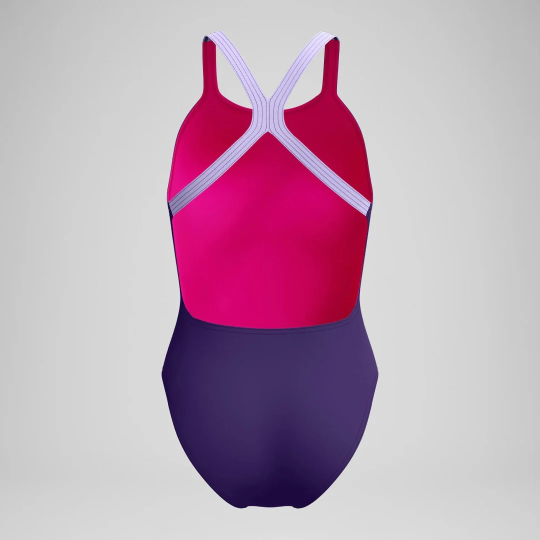 Speedo Women's Solid Powerback Once Piece Swimsuit - Image 7