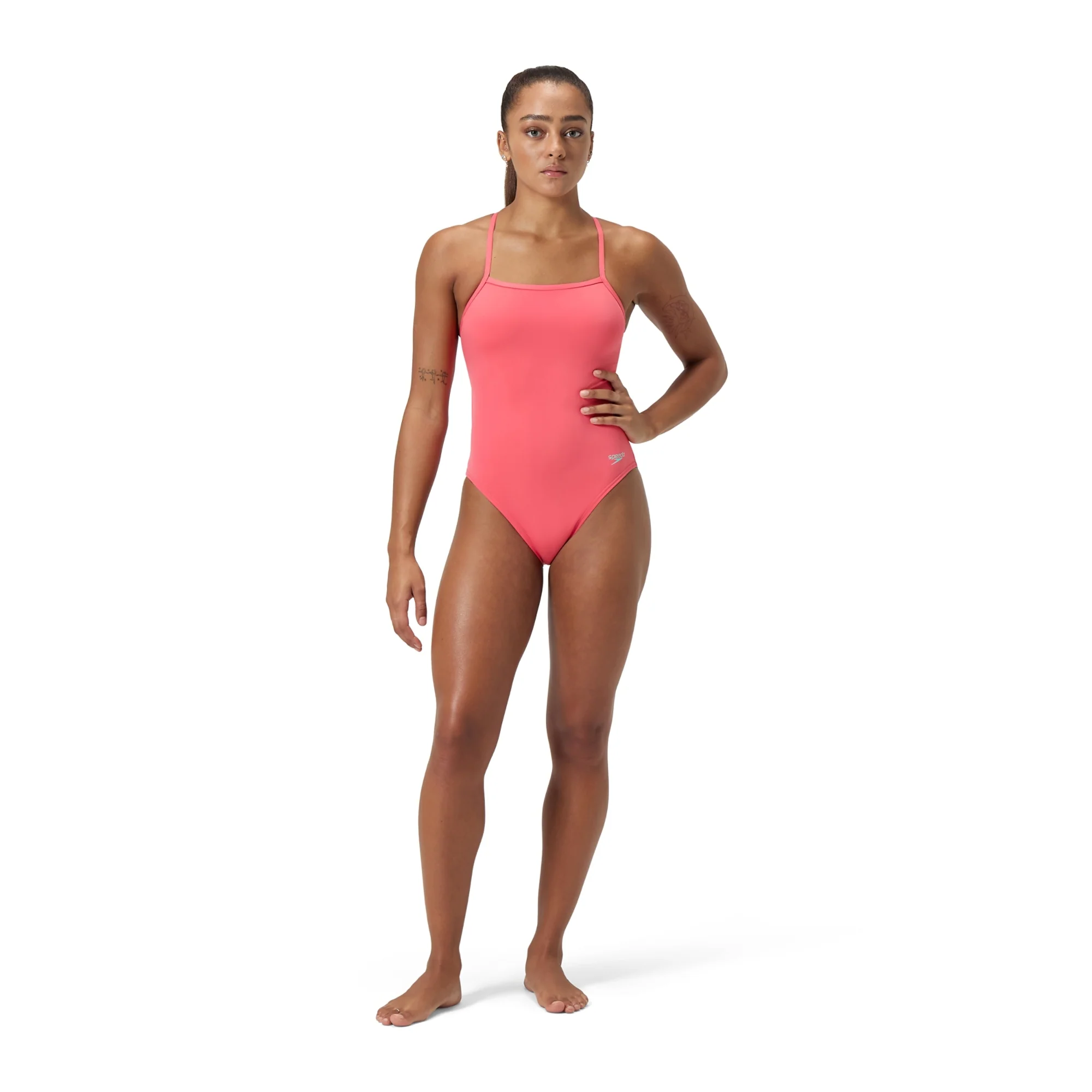 Speedo Women's Solid Twist Back One Piece Swimsuit - Image 2