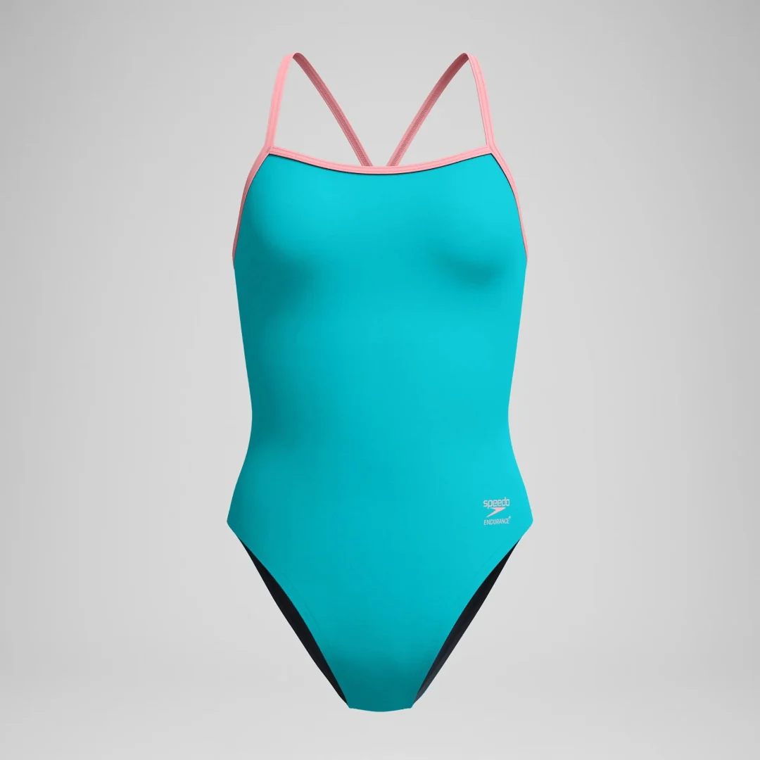Speedo Women's Solid V-Back 2.0 One Piece Swimsuit