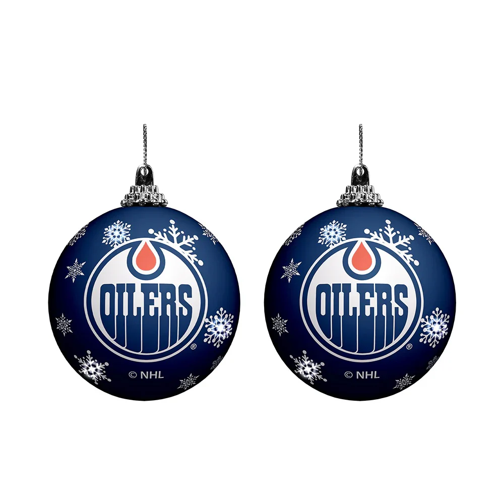 The Sports Vault NHL Edmonton Oilers 2-Pack Light Up Ornaments