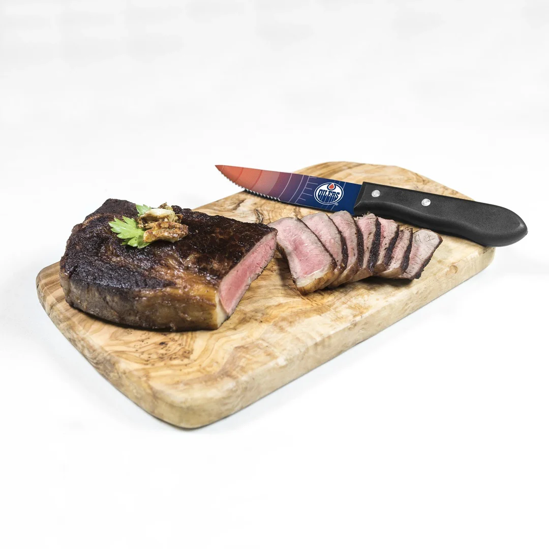 The Sports Vault NHL Edmonton Oilers 4-Piece Steak Knife Set - Image 2