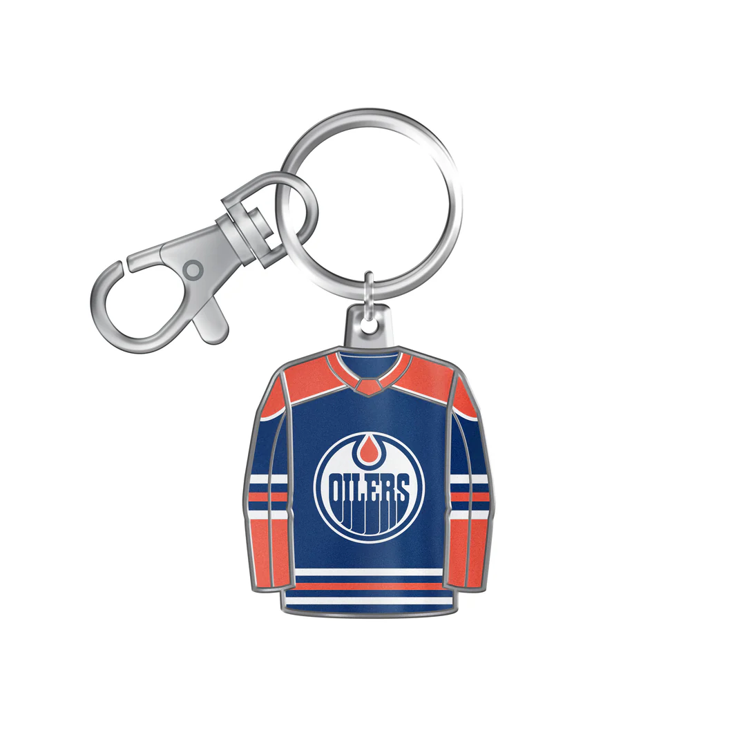 The Sports Vault NHL Edmonton Oilers Jersey Keychain