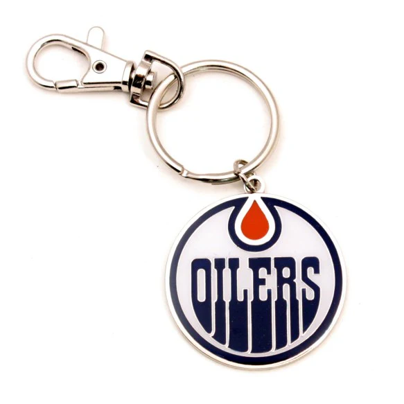 The Sports Vault NHL Edmonton Oilers Logo Keychain