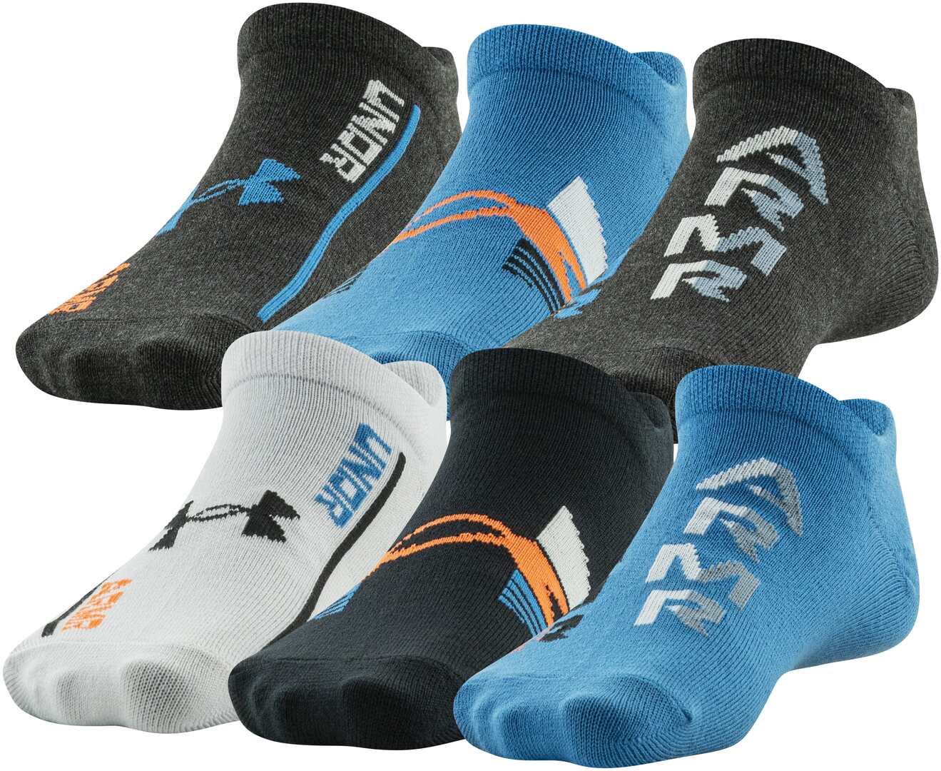 Under Armour Youth Essential No Show Sock 6-Pack - Image 3