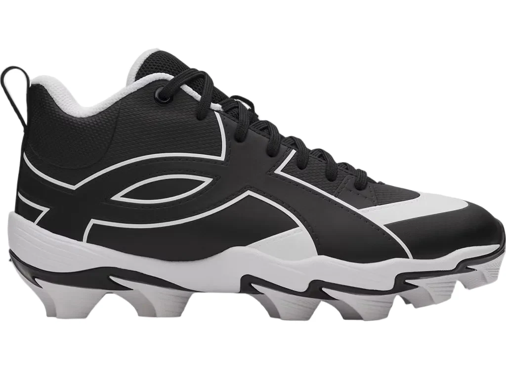 Under Armour Junior Leadoff Icon Mid RM Rubber Baseball Cleats