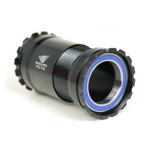 Wheels Manufacturing PF30 Threaded ABEC-3 Steel Black Bottom Bracket