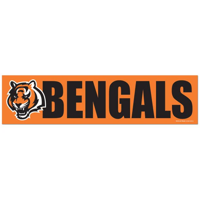 Wincraft NFL Cincinnati Bengals 3"x12" Bumper Strip