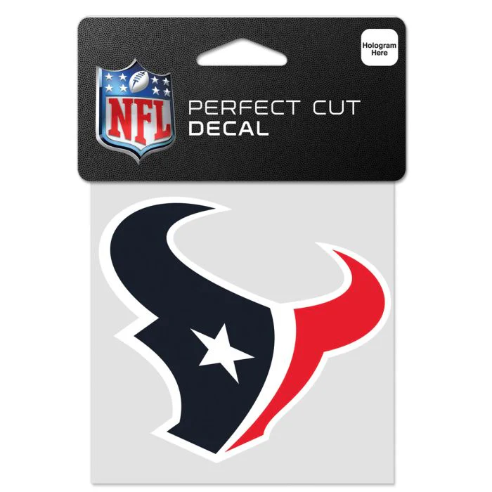 Wincraft NFL Houston Texans 4"x4" Perfect Cut Decal